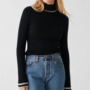 Faherty mikki knit cashmere blend turtleneck sweater